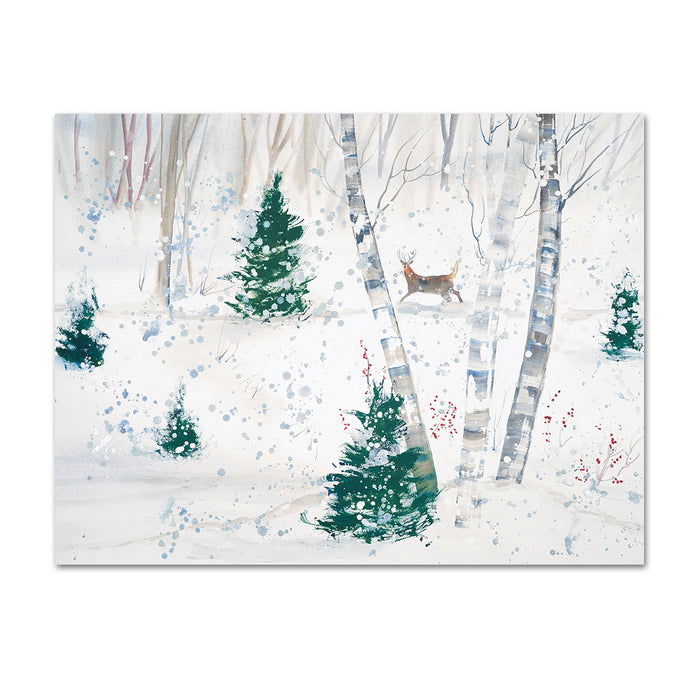 Deer In Snowy Forest Christmas Cards