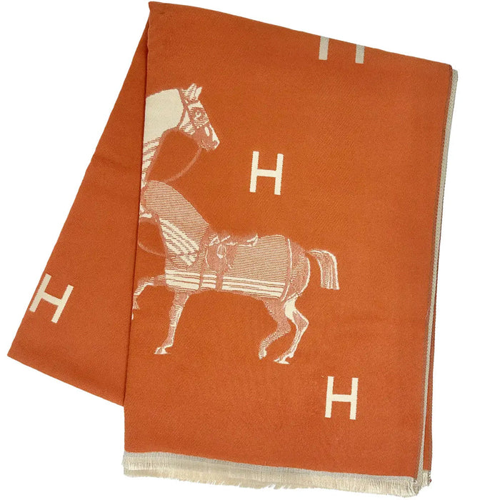 Hyde Park Equestrian Scarf - Terracotta Orange