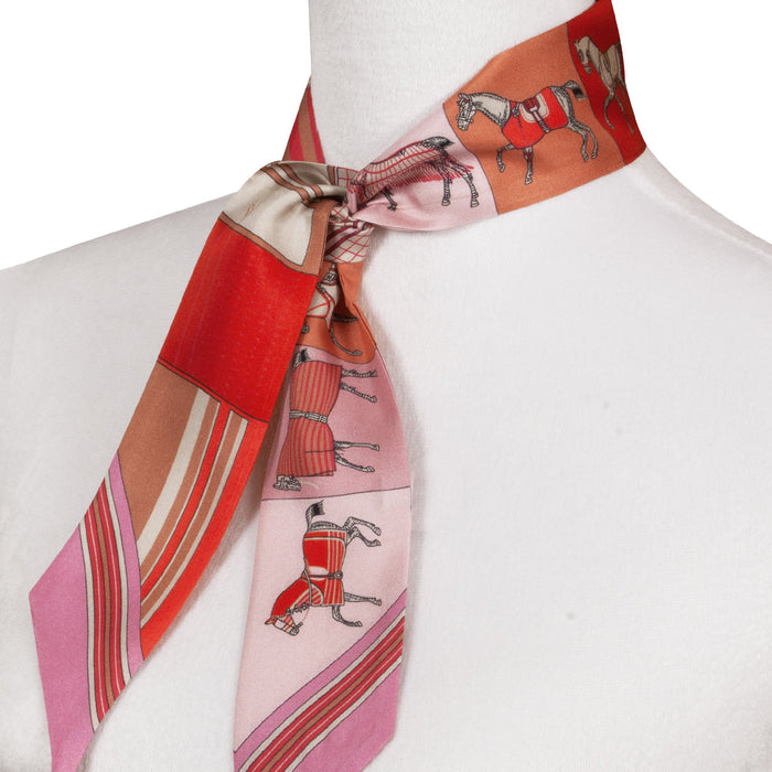 Horse Parade Silk Twilly - Pink & Raspberry