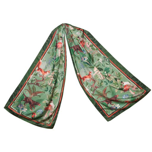 Into The Woods Oblong Scarf - Forest Green
