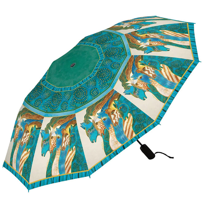 Sky Mares by Laurel Burch Traveling Umbrella