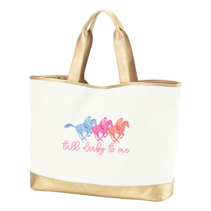 Talk Derby To Me Crème Cabana Tote