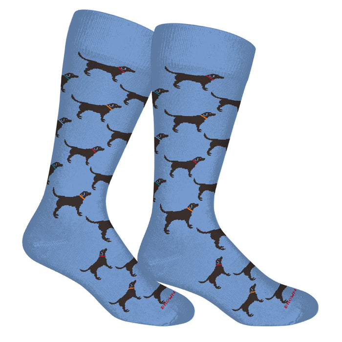 Labrador Play Men's Socks - Della Blue