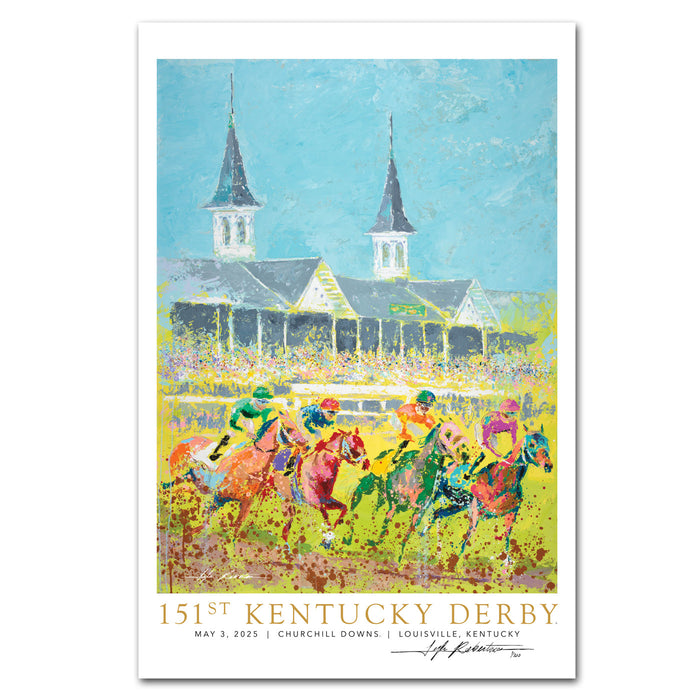 2025 Kentucky Derby 151st Limited Edition Print - Gold Foil, Signed by Artist