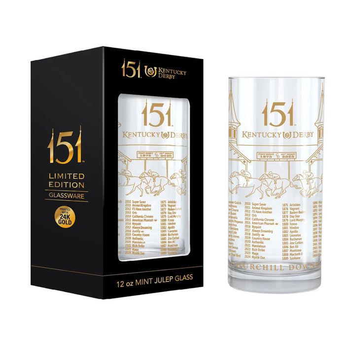 151st Kentucky Derby Limited Edition 24K Gold Mint Julep Glass