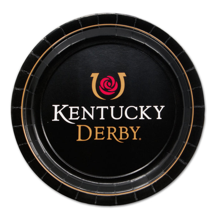 Kentucky Derby Rose Icon Paper Plates 9" Dia.- Pkg 8