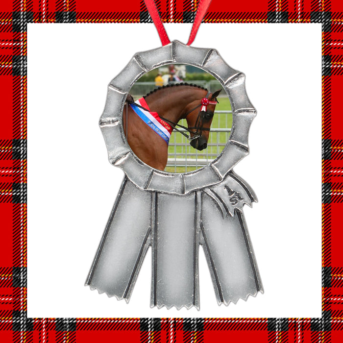 Rossette Photo Frame Pewter Ornament