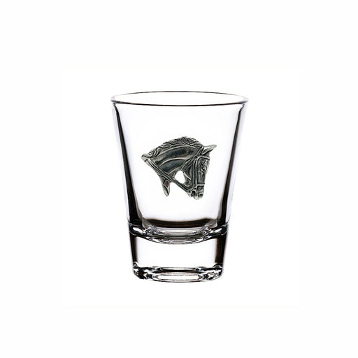 Bridled Horse Shot Glass - Glass & Pewter
