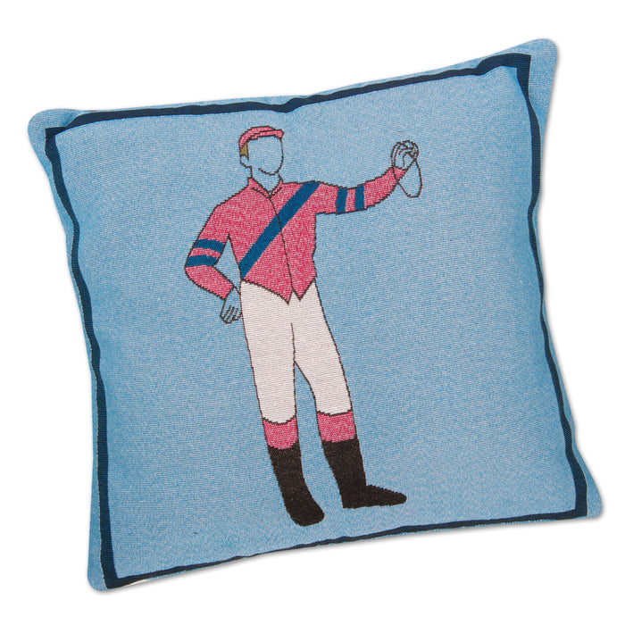 Champion Jockey Horseracing Pillow - Blue