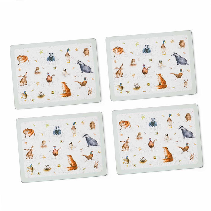 Country Set Hardback Placemats by Wrendale - Set of 4