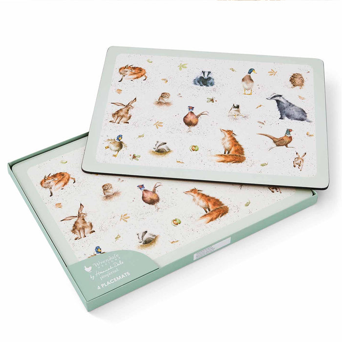 Country Set Hardback Placemats by Wrendale - Set of 4