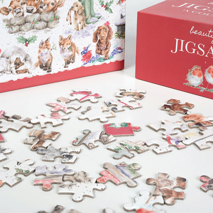 The Country Set Christmas Jigsaw Puzzle by Wrendale
