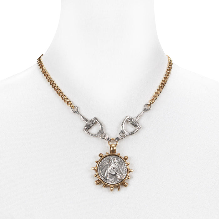 Equestrian Baroque Coin Choker Necklace