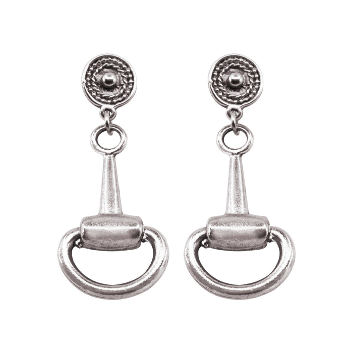 Equestrian Baroque Bit Earrings - Silver