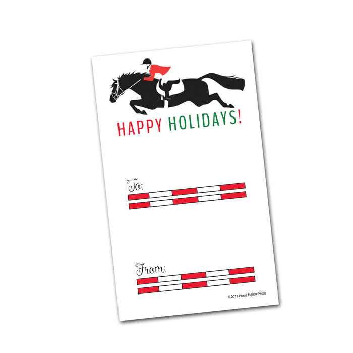 Happy Holidays Jumper Equestrian Gift Tags