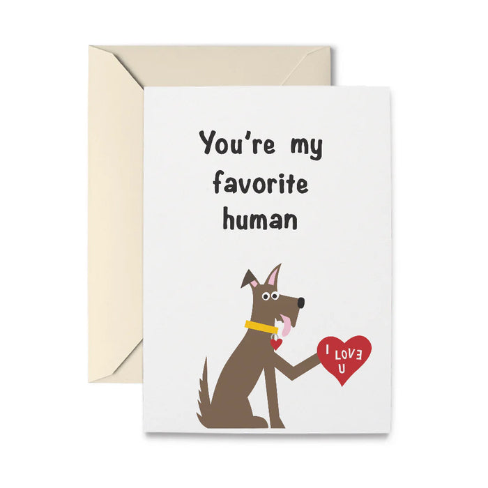 Favorite Human Doggie Greeting Card by R. Nichols