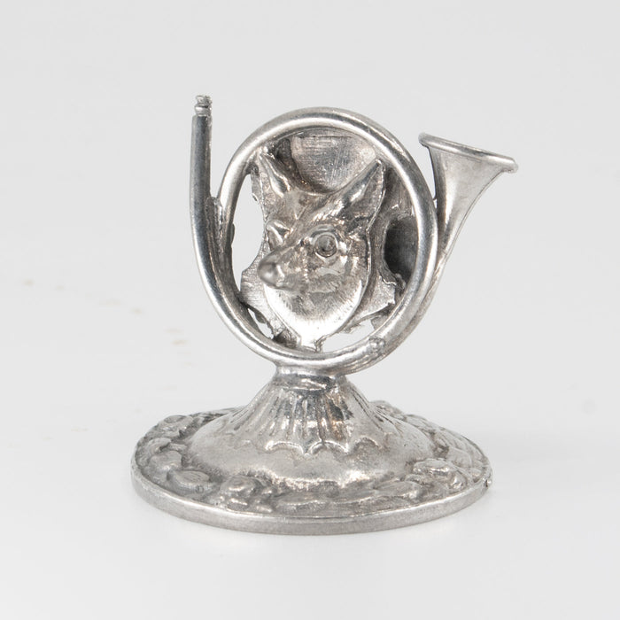 Fox and Horn Vintage Pewter Place Card Holders - Set of 6