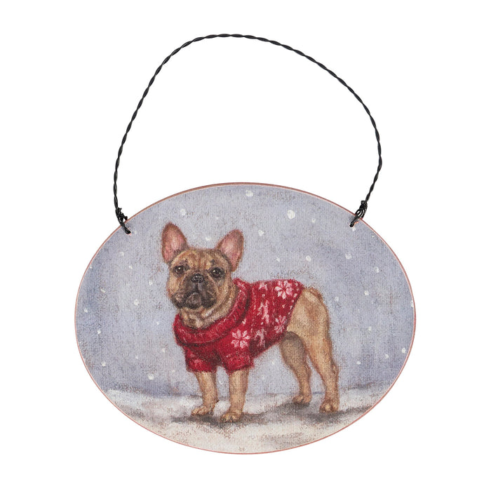 Cozy French Bulldog Ornament