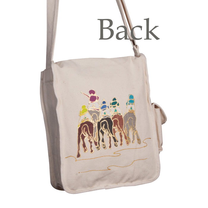 Horse Racing Canvas Messanger Bag