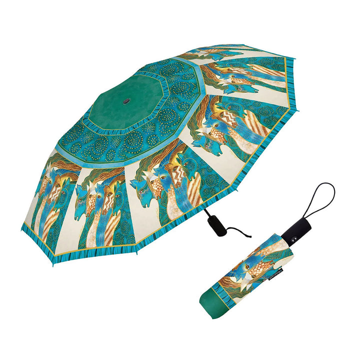 Sky Mares by Laurel Burch Traveling Umbrella