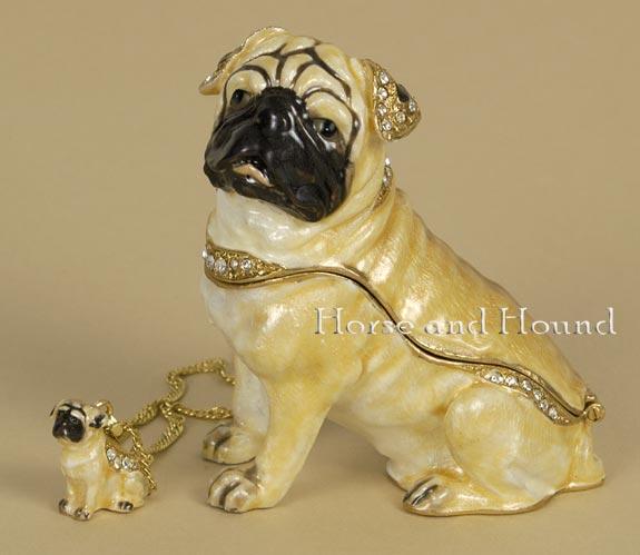 Pug Treasure Figurine Box