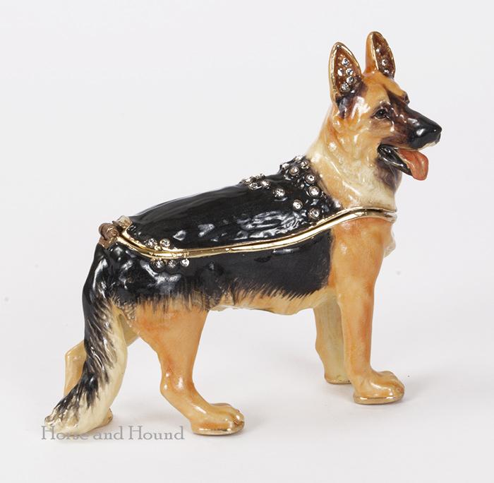 German Shepherd Figurine Box