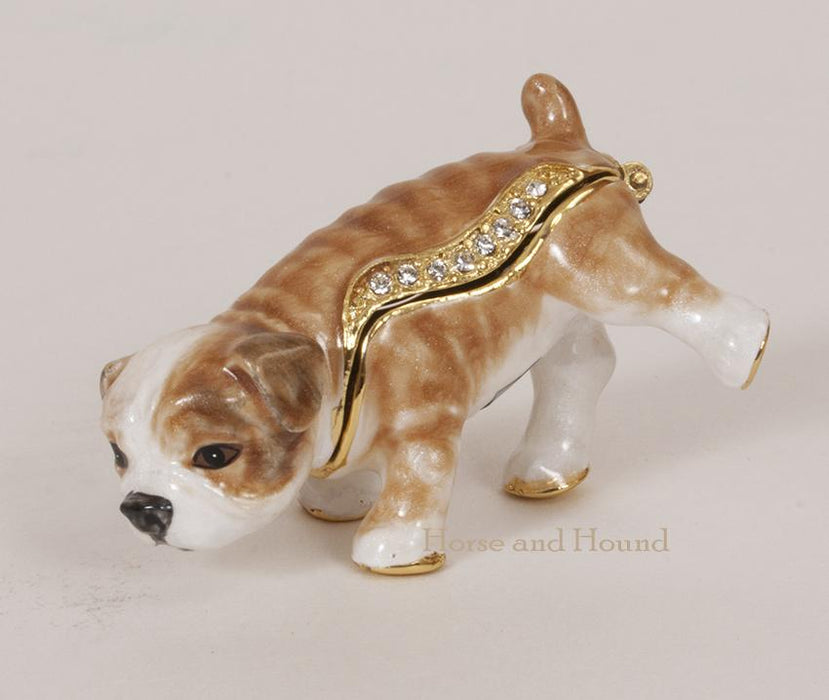 Tinkles Bulldog Puppy Figurine Box