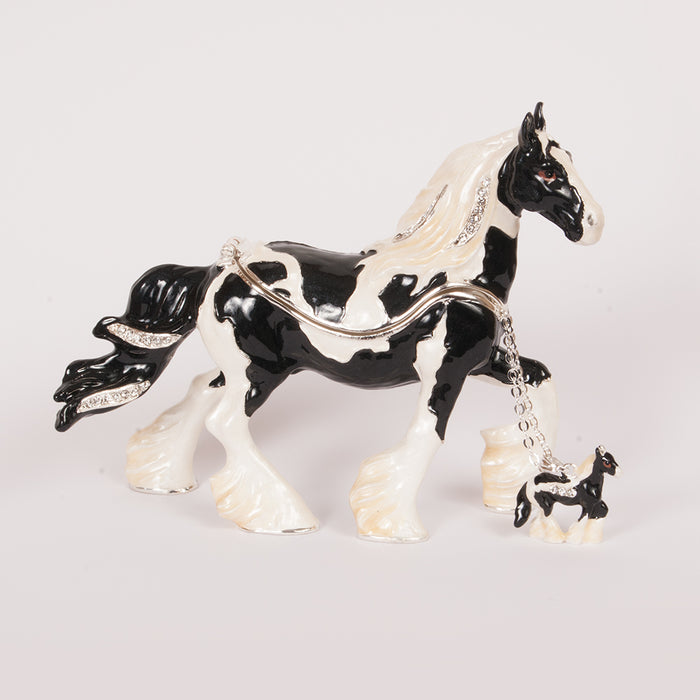 Gypsy Vanner Horse Treasure Figurine & Necklace