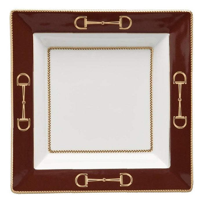 Cheval Chestnut Brown Presentation Tray - Julie Wear Equestrian Tableware