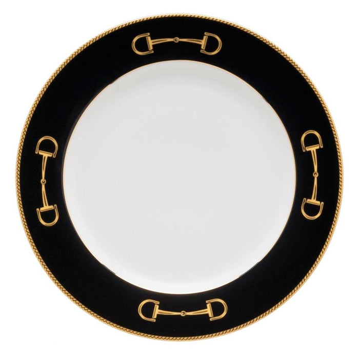 Cheval Black Dinner Plate 10 5/8" Julie Wear Equestrian Tableware