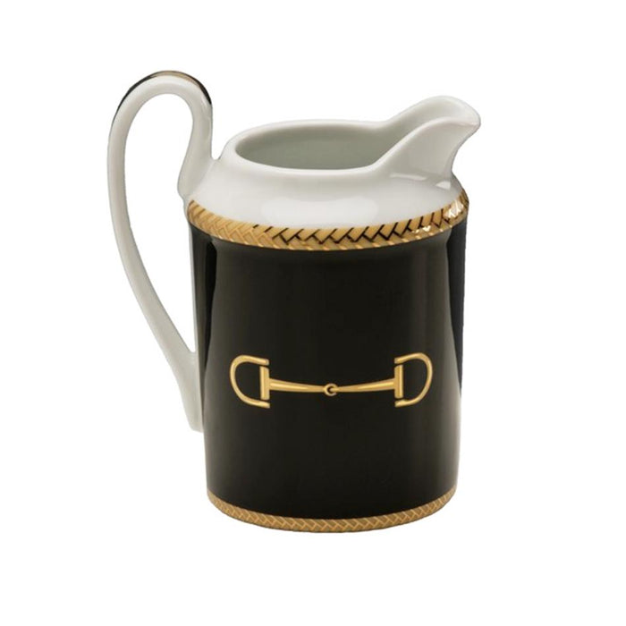 Cheval Black Creamer - Julie Wear Equestrian Tableware