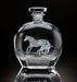 Bluegrass Horses Etched Crystal Round Decanter by Julie Wear