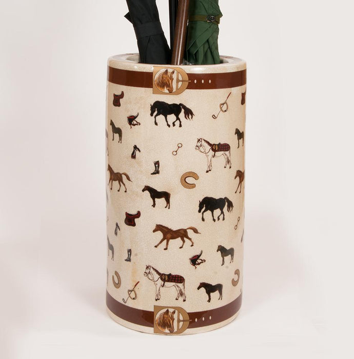 Hunt Club Porcelain Umbrella Stand