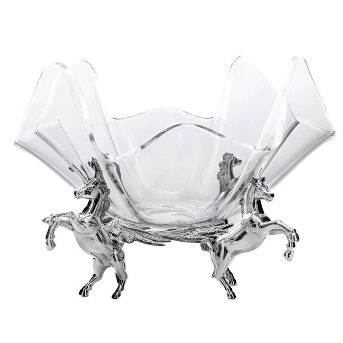 Arthur Court Horse Stand with Acrylic Bowl - 11"