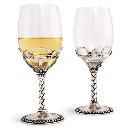 Arthur Court Equestrian Wine Glasses - Set of 2