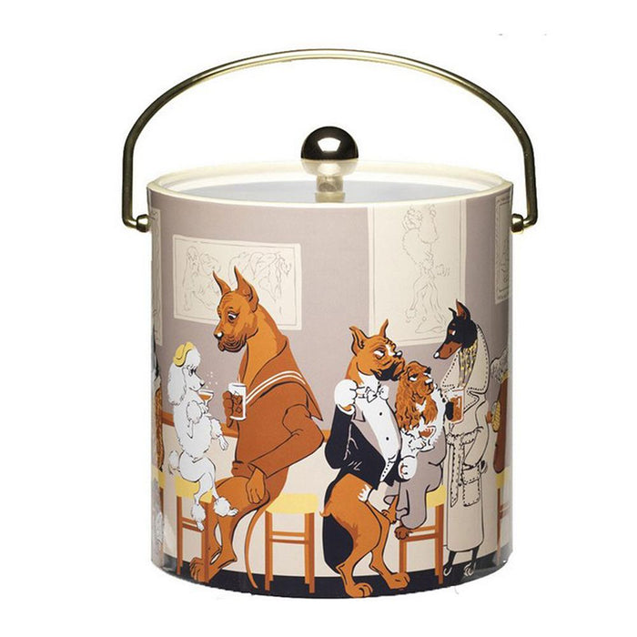 Bar Hounds Insulated Ice Bucket - Art by Depler