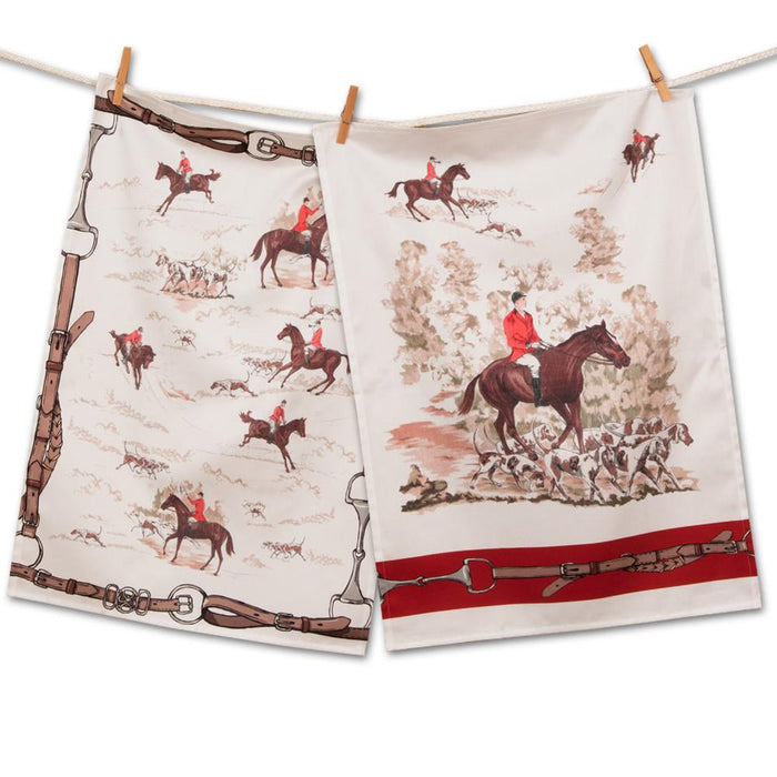 Morning Foxhunt Cotton Tea Towels (set of 2)