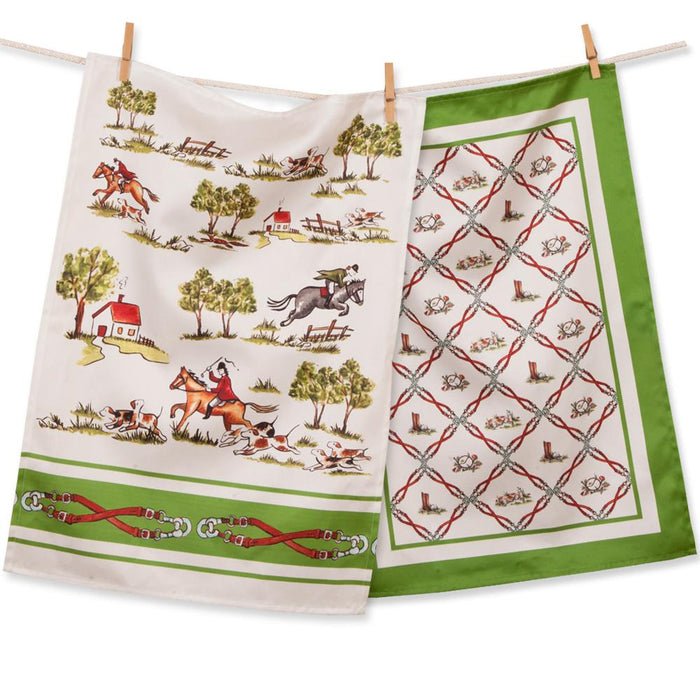 The Chase Foxhunting Cotton Tea Towels (set of 2)