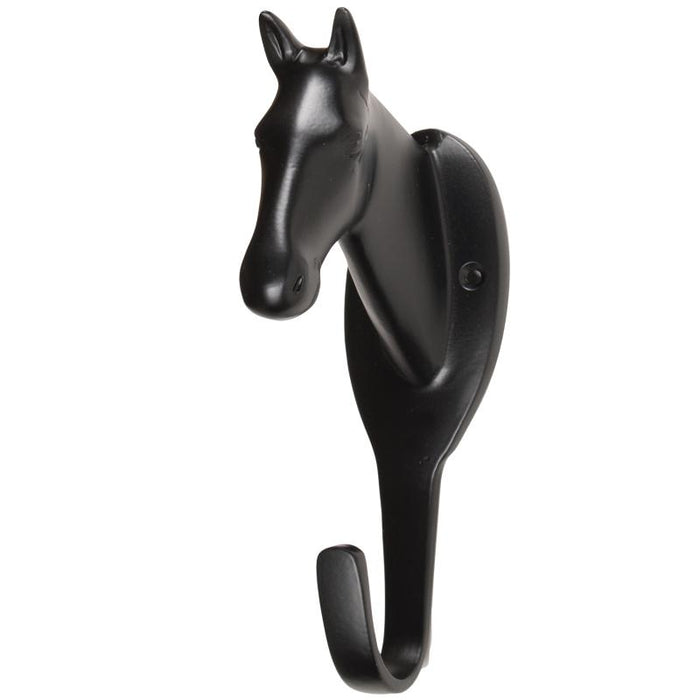 Large Horse Head Hook - Black