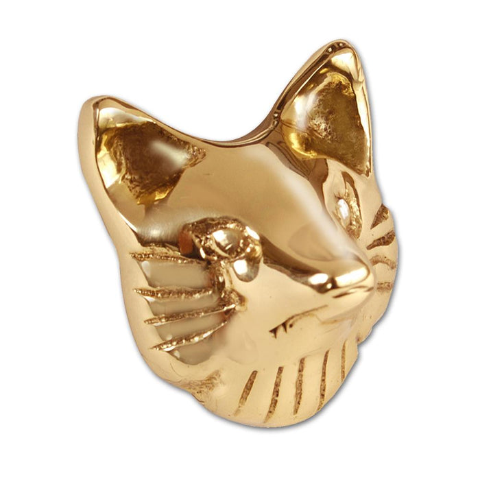Small Fox Face Pull - Brass