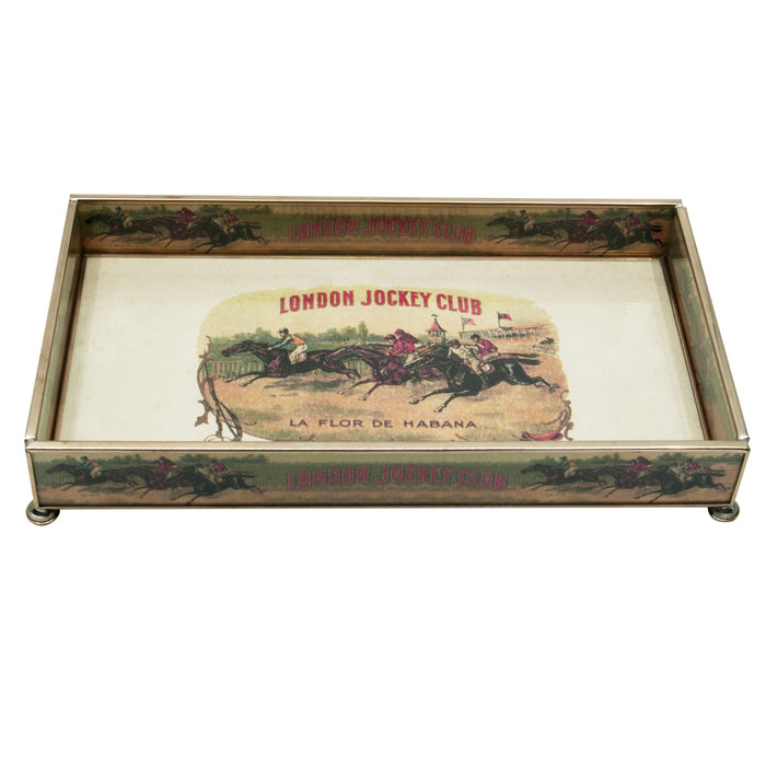 London Jockey Club Decorative Glass Tray