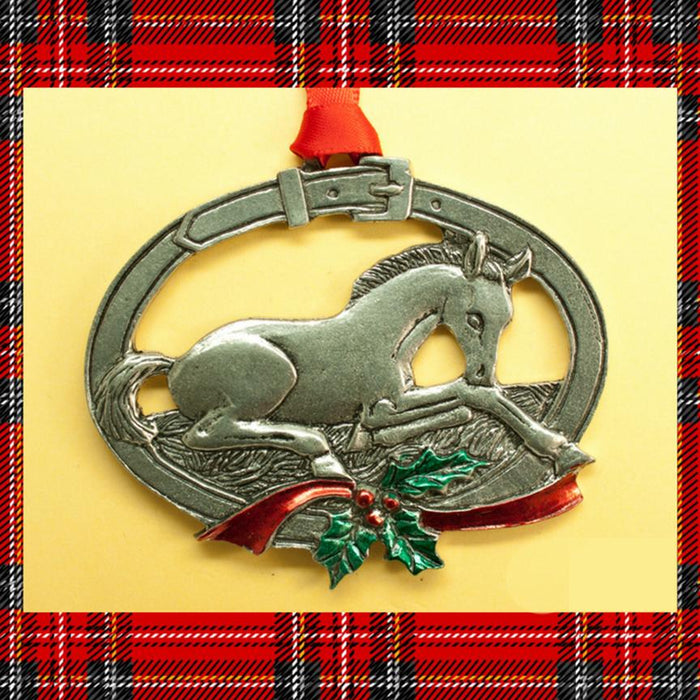 Christmas Foal Pewter Ornament