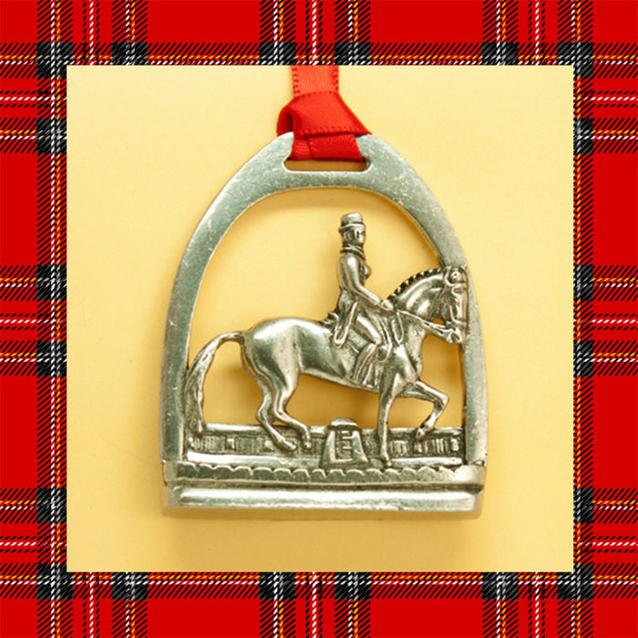 Dressage Piaffe Pewter Ornament