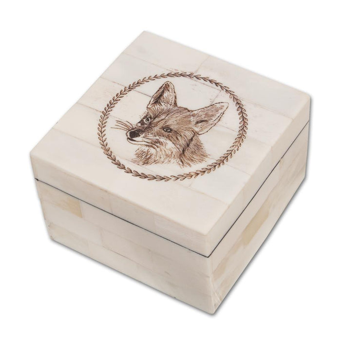 Fox Scrimshaw Box