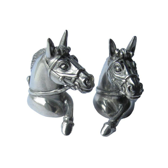 Bridled Horses Pewter Salt & Pepper Shakers