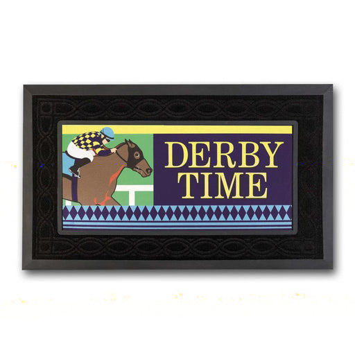 Derby Time! Horse and Jockey Doormat and Tray