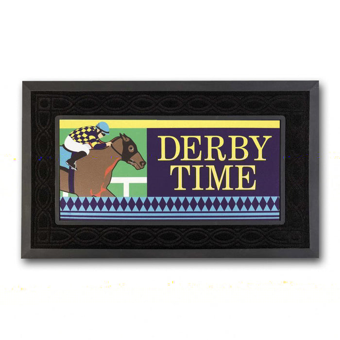 Derby Time! Horse and Jockey Doormat and Tray