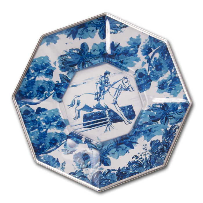 Equestrian Blue Toile Soap Dish