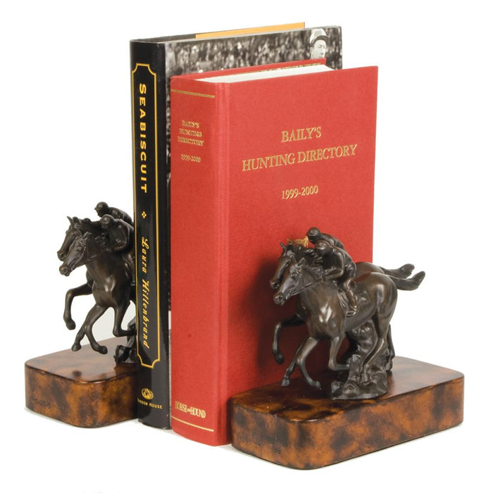 Match Race Horse Racing Bookends