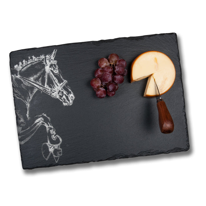 Hunter Jumper Engraved Slate Cheese Board